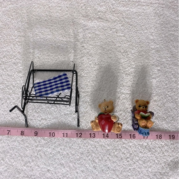 Vintage Adorable Bear Figurines on Swing - Picture 4 of 11